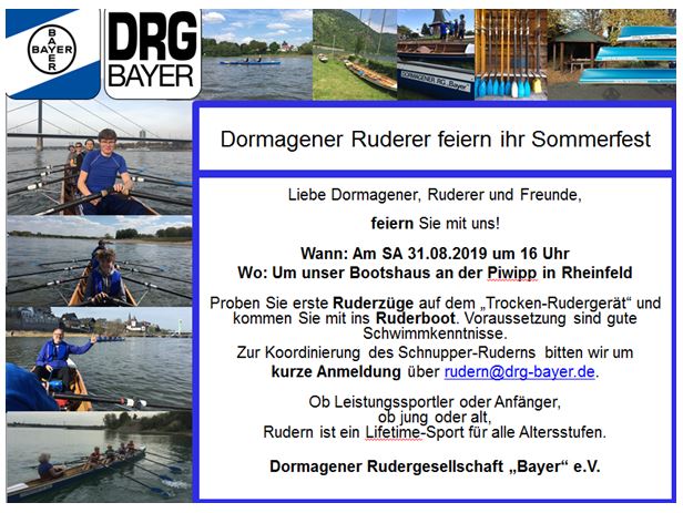 Sommerfest am 31. August 2019