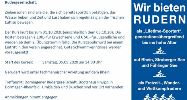 Jetzt Rudern lernen !