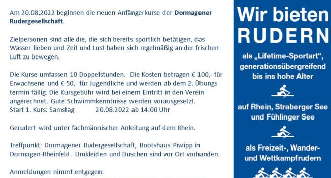 Jetzt Rudern lernen !