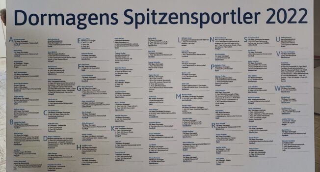 Sportlerehrung der Stadt Dormagen für das Jahr 2022